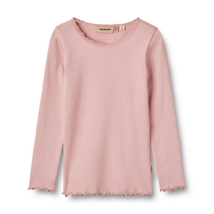 Wheat Rib T-Shirt Reese LS - Rose frost