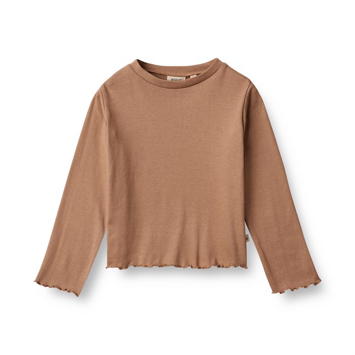 Wheat Rib T-Shirt Else LS - Berry dust