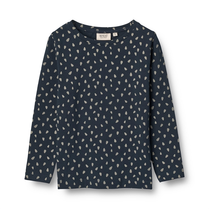 Wheat Manna t-shirt LS - Navy sprucecone