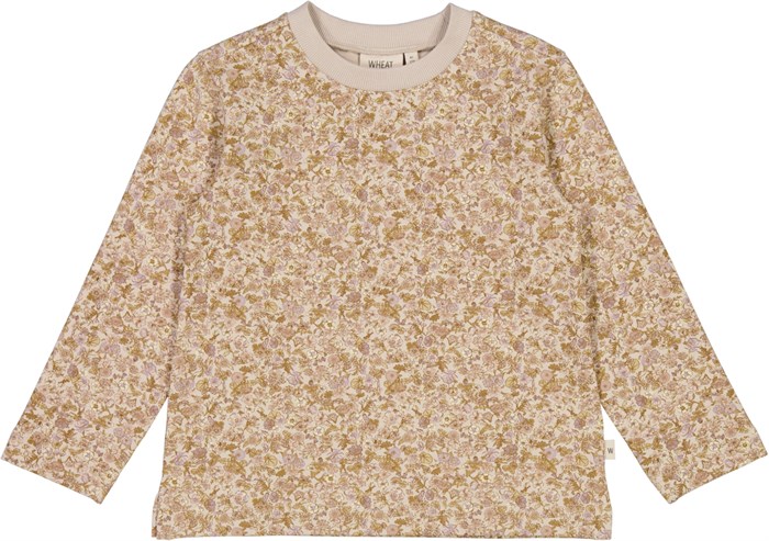 Wheat Sweatshirt Linea - Pale lilac flower field