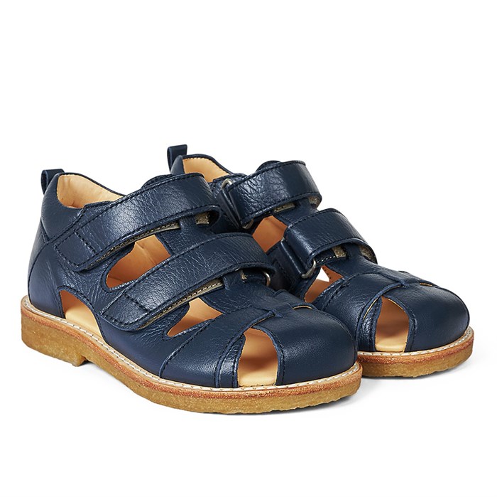 Angulus sandal med justerbar velcro - Navy