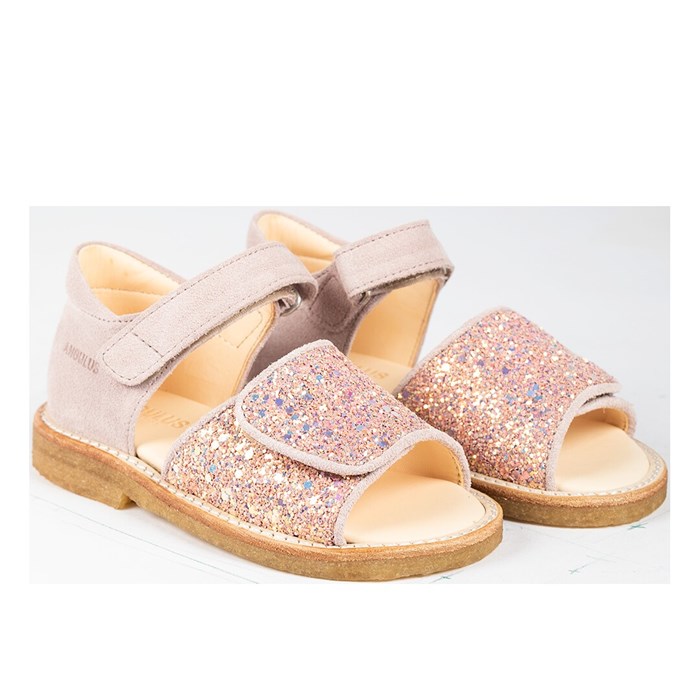 Angulus sandal - Pale Rose/Rose Glitter