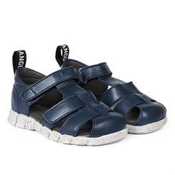 Angulus begyndersandal med justerbar velcro - Navy (normal til bred pasform)