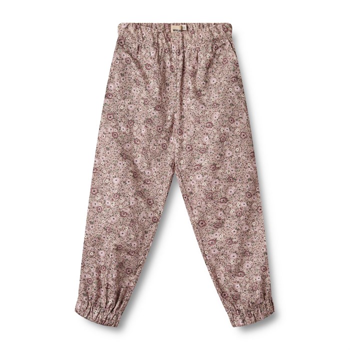 Wheat trousers Shilla - Rose shadow flowers