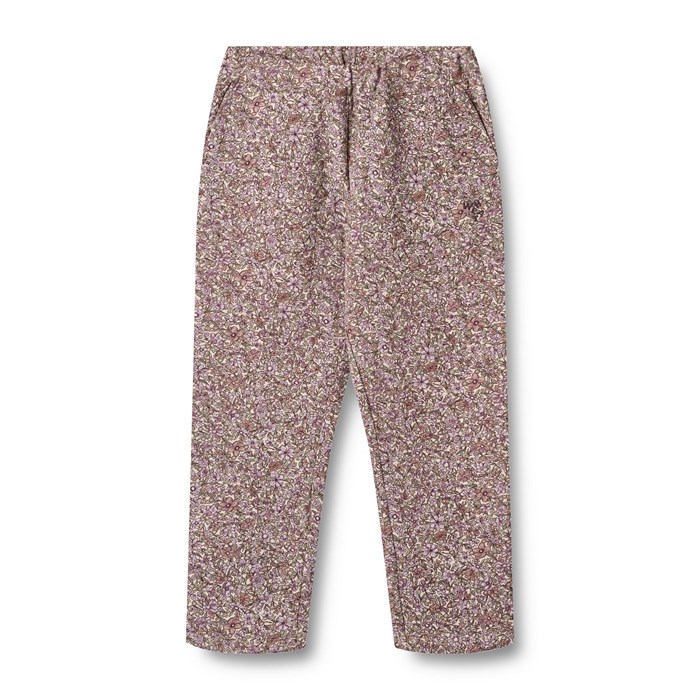 Wheat sweatpants Eline - Lilac flowers