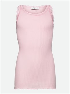 Rosemunde Silk top regular w/ lace - Sugar plum