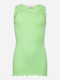 Rosemunde Silk top regular w/ lace - Sugar plum