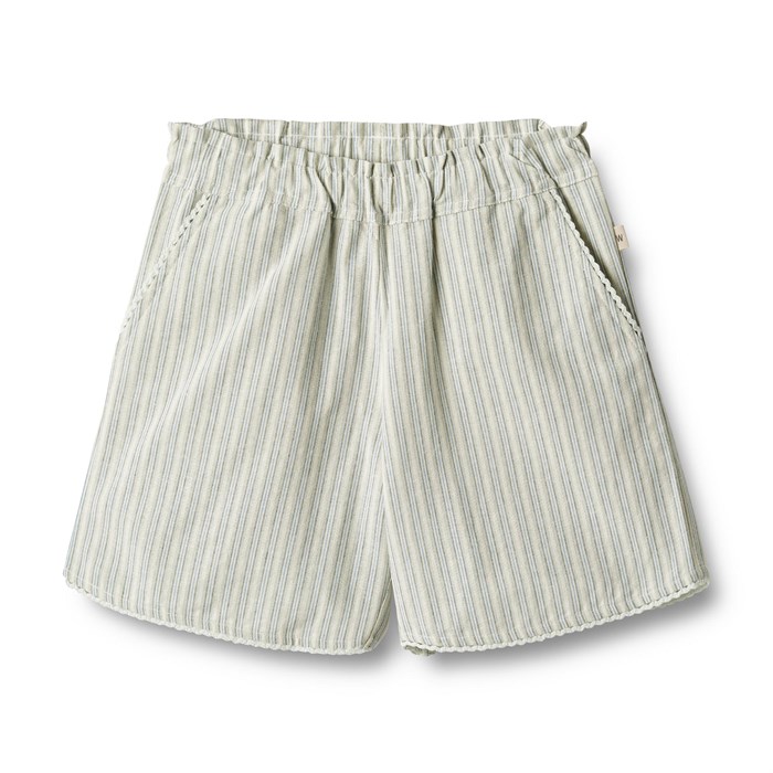 Wheat shorts Edvia - Aquablue stripe