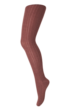 MP Superwash-Wolle – Rippstrumpfhose – Dunkler Ziegelstein