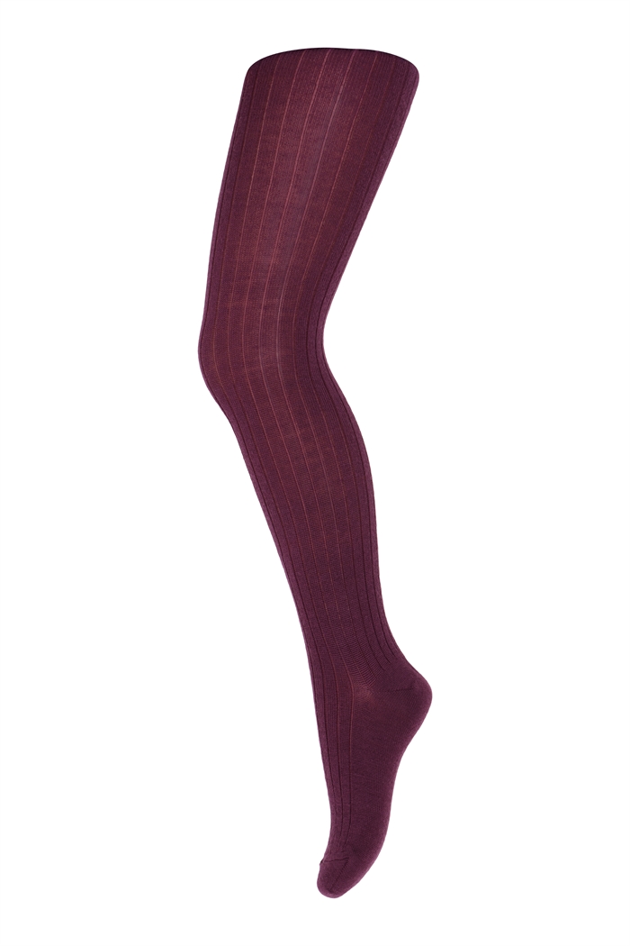 MP superwash uld - Rib tights - Grape Wine 