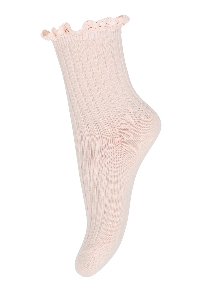 MP Julia socks w/lace - Pink Champagne