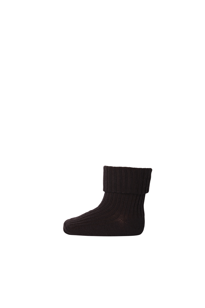 MP Ankle Wool Rib Turn Down - Dark Brown