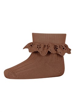 MP Lea wool socks w/Lace - Peacan Pie