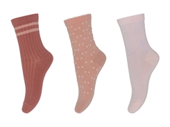 MP Ella socks 3-pack - Guava