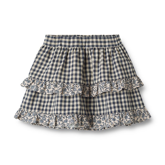 Wheat skirt Ulrikke - Blue check