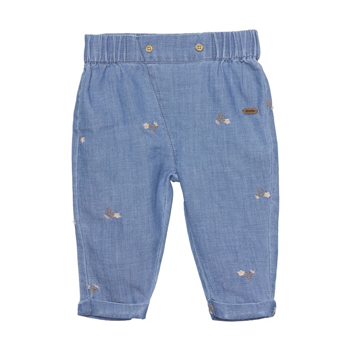 Minymo pants chambray - Grey mist