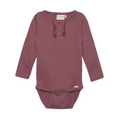 Minymo body LS rib - Roan Rouge