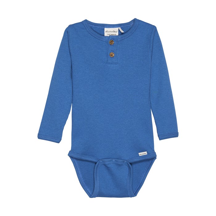 Minymo body LS rib - Vallarta Blue