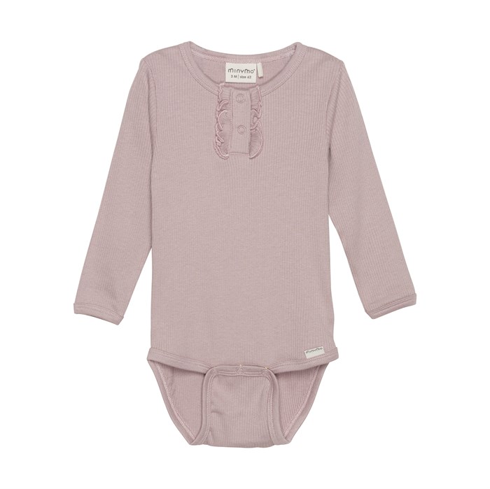 Minymo body LS Rib - Deauville Mauve