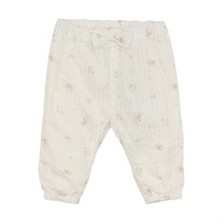 Minymo Pants AOP w. Lining - Eggnog