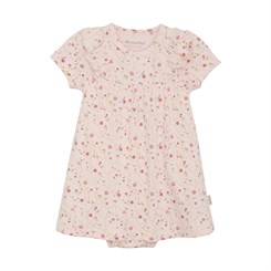 Minymo rib Dress SS AOP - Pink Dogwood