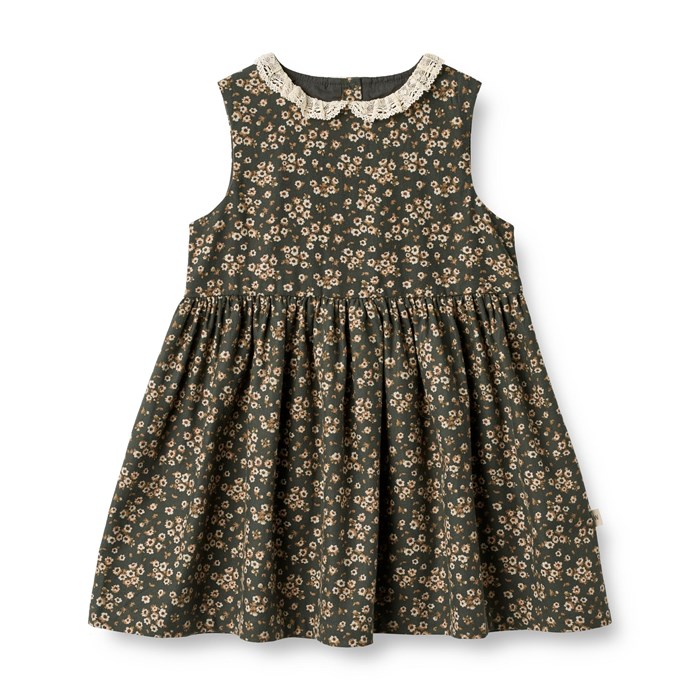 Wheat Elma dress - black coal flowers