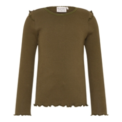 Minymo T-shirt LS Rib - Dark Olive