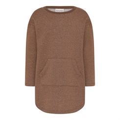 Minymo sweat dress LS - Cacao brown