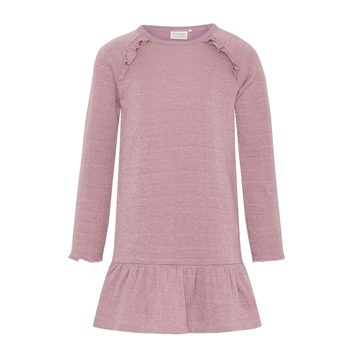 Minymo sweat dress LS - Elderberry