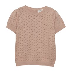 Minymo top SS knit - Mahogany Rose