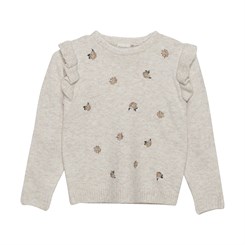 Minymo Pullover LS knit - Beige Melange