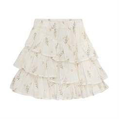 Minymo Skirt AOP w. Lining - Eggnog