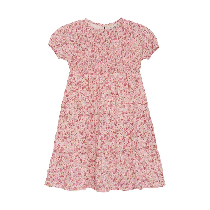 Minymo Dress SS AOP - Pink Dogwood