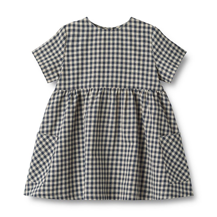 Wheat dress SS Ayse - Blue check