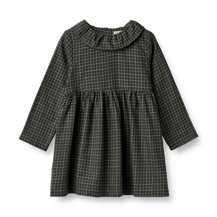 Wheat dress Violetta - black coal check