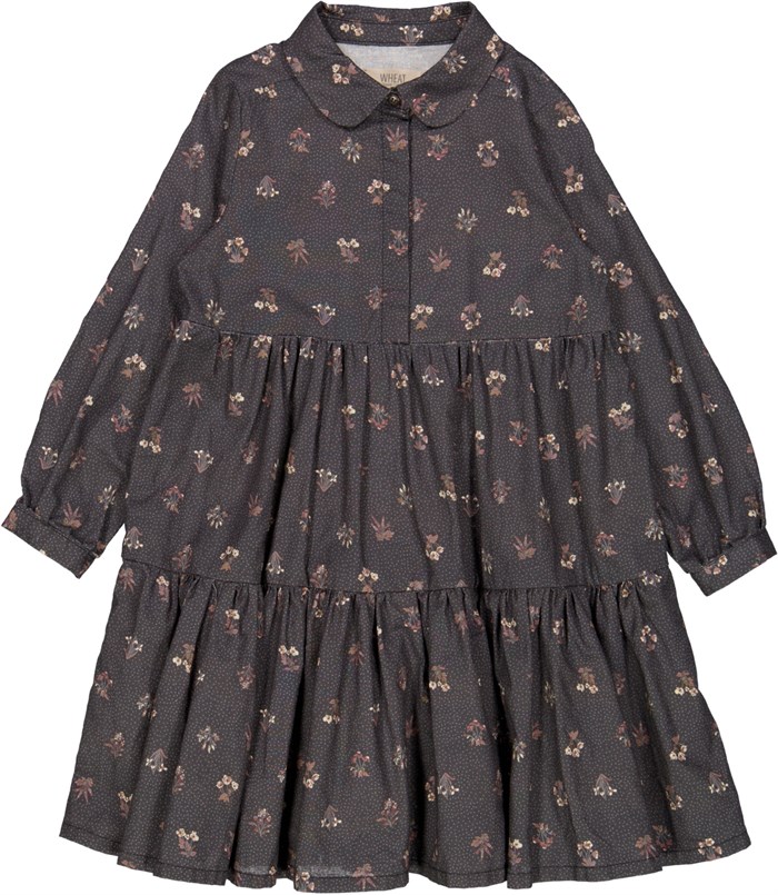 Wheat Felucca dress - Black Flower 