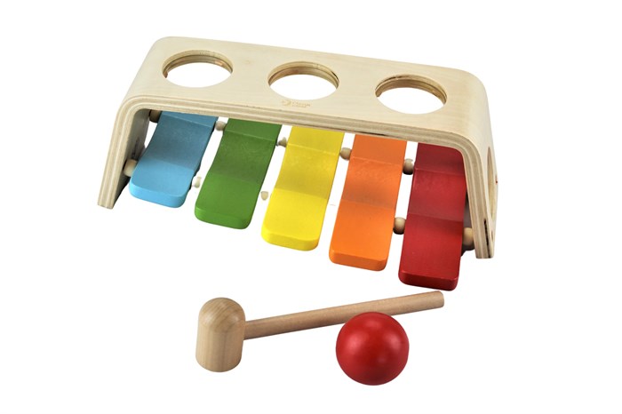 2 i 1 Xylophone & Hammerbræt 5 dele +1år 