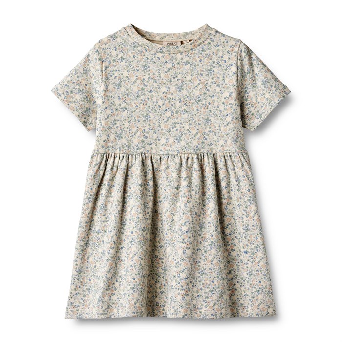 Wheat dress SS Anna - Sandshell mini flowers