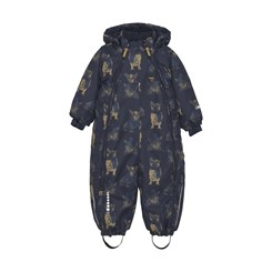 Minymo snowsuit AOP - Navy