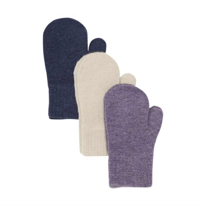 Minymo magic mittens knit 3-pack - Purple Sage