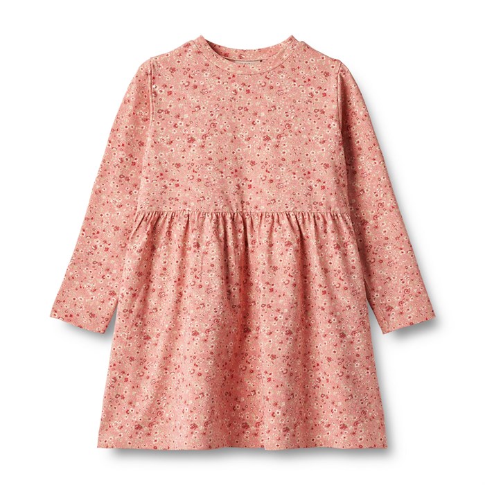 Wheat dress LS Sessa - Rosette flowers