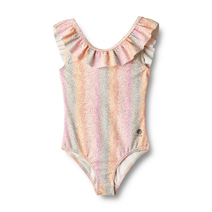 Wheat swimsuit Marie-Louise - Rainbow flowers