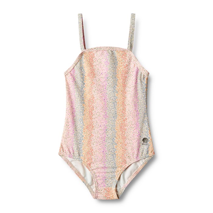 Wheat swimsuit Manon - Rainbow flowers