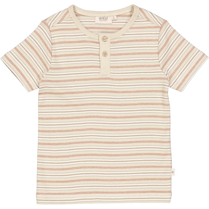 Wheat kortærmet T-shirt Bertram - Dusty stripe