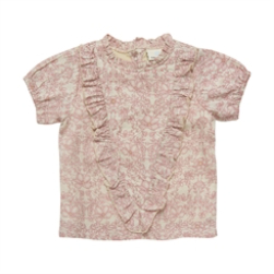 En Fant Satinbluse SS – Knochenweiß