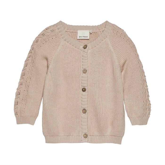 En Fant knit cardigan - Cameo Rose