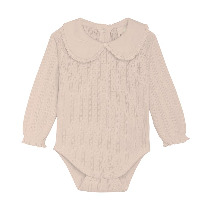 En Fant Body LS Pointelle - Peach Whip