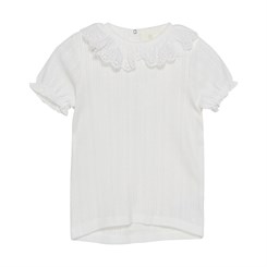 En Fant T-shirt Pointelle SS - Egret