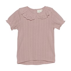 En Fant T-shirt Pointelle SS - Misty Rose