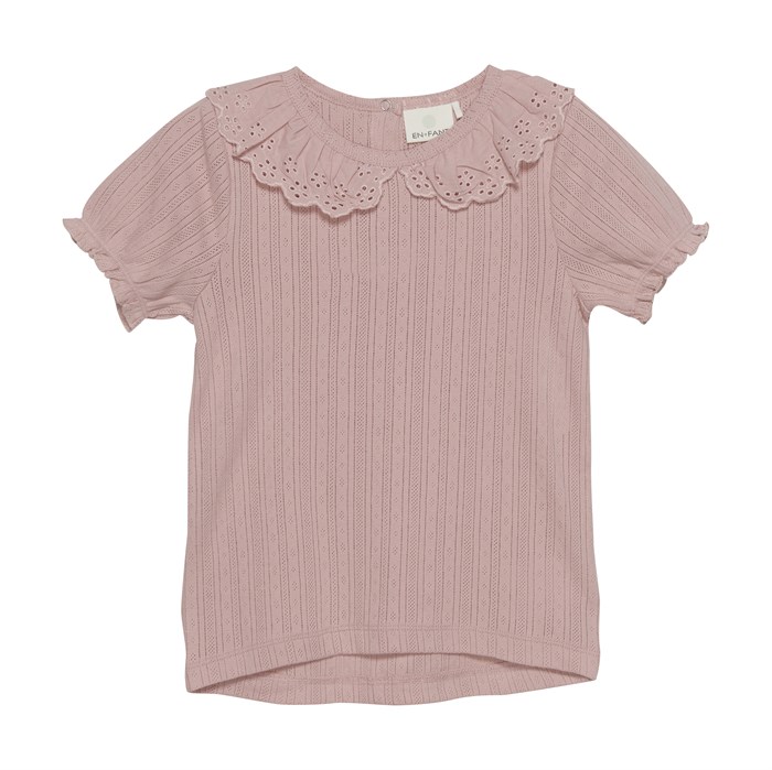 En Fant T-shirt Pointelle SS - Misty Rose